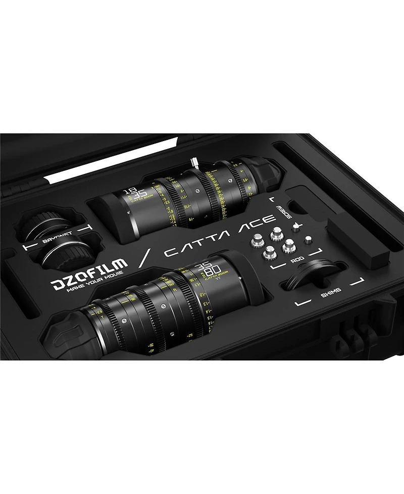 Dzofilm Catta Ace 18-35mm and 35-80mm T2.9 Cine Lens Bundle for Pl Mount and Canon Ef, Black