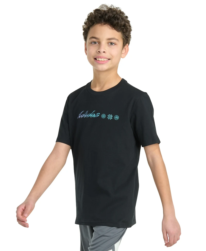 Adidas Big Boys Short Sleeve Football Helmet T-Shirt