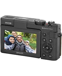 Minolta MND35 64MP 4K Ultra Hd Wi-Fi Digital Camera, Black