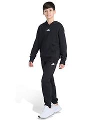 Adidas Big Boys Essential Small Logo 2-Piece Fleece Hoodie and Joggers Set