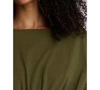 Kenneth Cole Women's Boat Neck Sculpted Fit Top