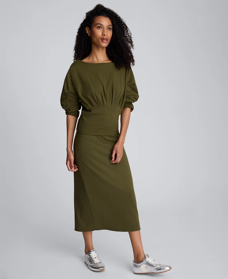 Kenneth Cole Women's Boat Neck Sculpted Fit Top