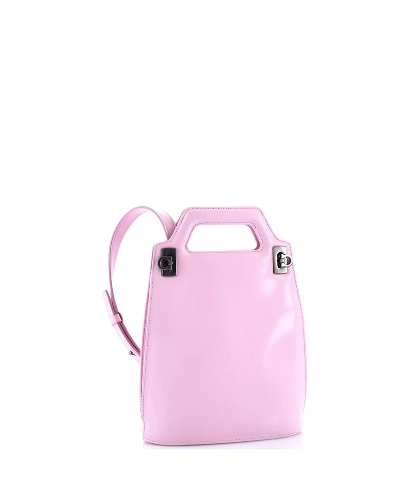 Pre-Owned Salvatore Ferragamo Mini Wanda Top Handle Shoulder Bag Leather