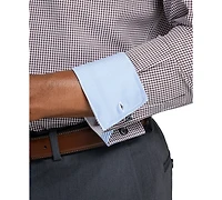 ConStruct Men's Spread Collar Plaid Dress Shirt