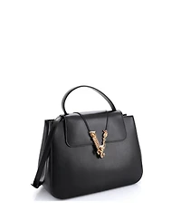 Pre-Owned Versace Medium Virtus Top Handle Bag Leather