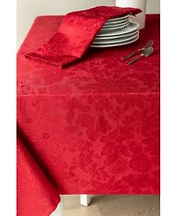 Benson Mills Poinsettia Foliage Raised Jacquard Table Linen Collection