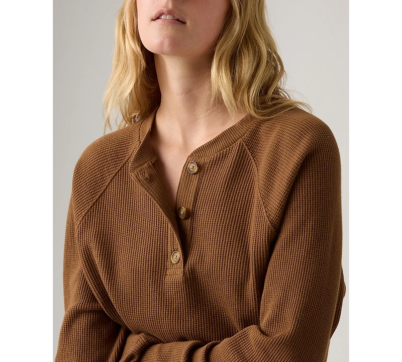 Levi's Women's Lassen Henley Long Sleeve Top