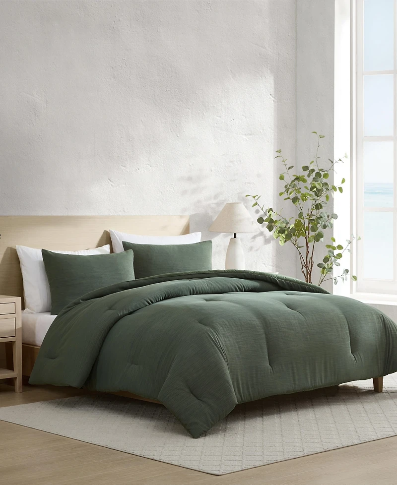 Nautica Herringbone Jacquard Chenille Solid -Pc. Comforter Set