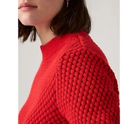 Levi's Women's Snowflake Crewneck Long Sleeve Sweater