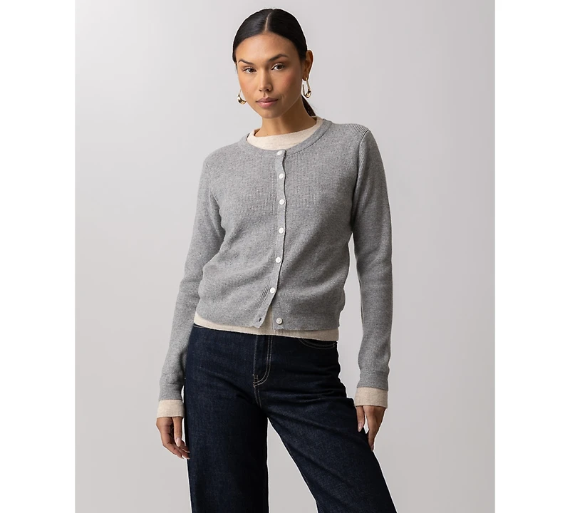 Line & Dot Women's Eton Peplum Pull-On Sweater