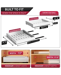 Sorbus 2 Pack Pull-Out Sliding Storage Rack for Kitchen & Bathroom