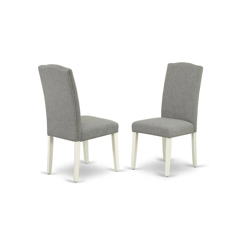 East West Furniture Dining Room Set Linen White