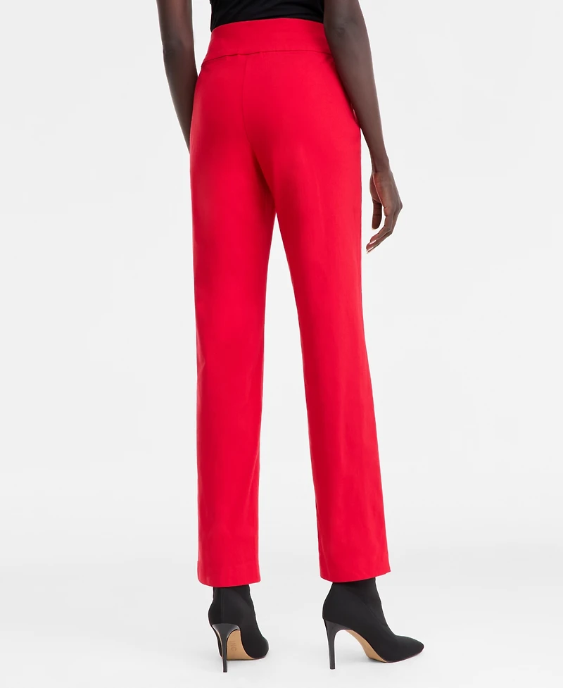 I.n.c. International Concepts Women's Tummy-Control Pull-On Straight-Leg Pants, Created for Macy's