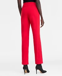 I.n.c. International Concepts Women's Tummy-Control Pull-On Straight-Leg Pants, Created for Macy's
