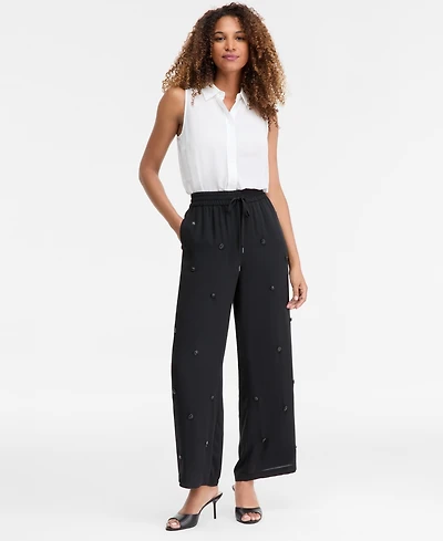 I.n.c. International Concepts Women's Embellished Drawstring Pants, Macy's Exclusive