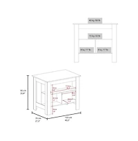 We Have Furniture Kitchen Island Ada, Kitchen, Taupe / White