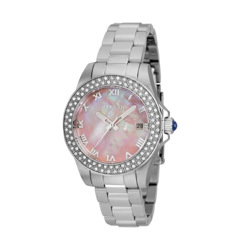 Invicta Women's 36070 Angel Quartz 3 Hand Pink Dial Watch