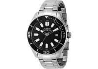 Invicta Men's 46316 Pro Diver Quartz 3 Hand Black Dial Watch