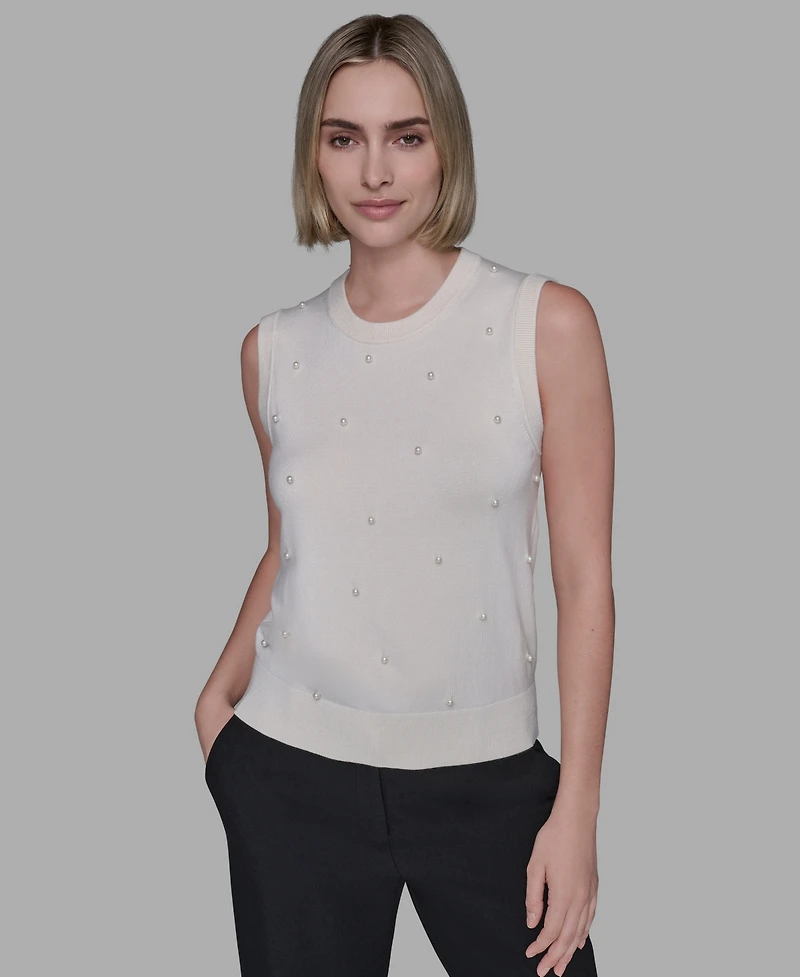 Karl Lagerfeld Paris Women's Round Neck Top