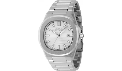 Invicta Men's Speedway Quartz 3 Hand Silver Dial Watch