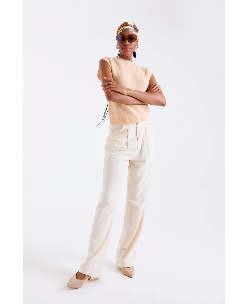 1982 Women's Zarah Crew Neck Cashmere Knit Vest