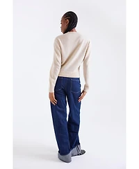 1982 Women's Indigo Vee V-Neck Cashmere Sweater