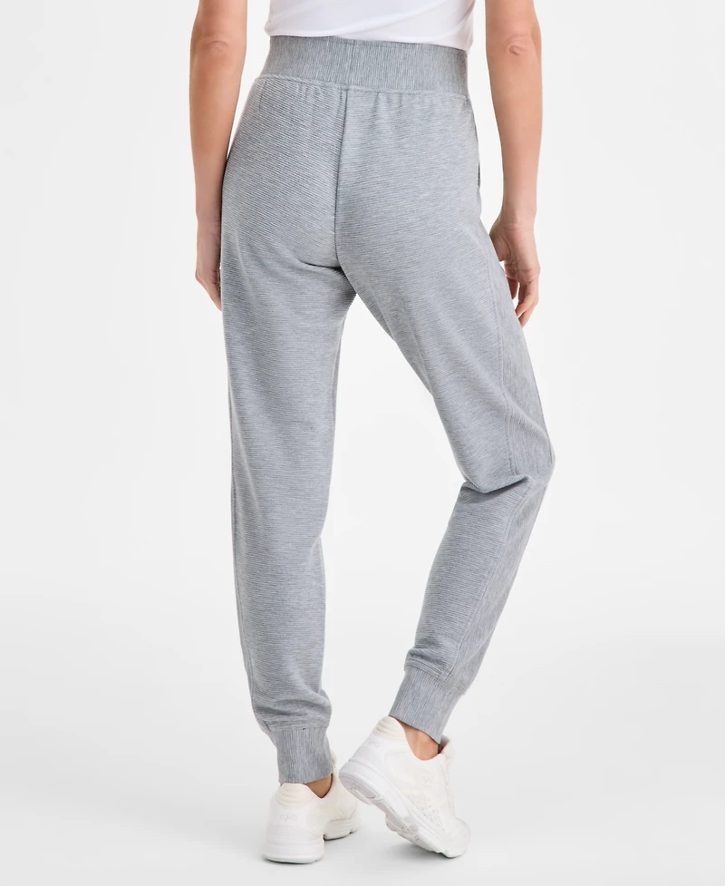 Id Ideology Women's Ottoman-Rib Jogger Pants