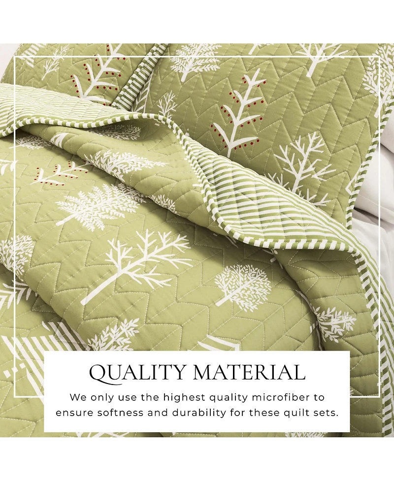 Linery & Co. Winter Forest Microfiber Quilt Set with Shams - Winter forest