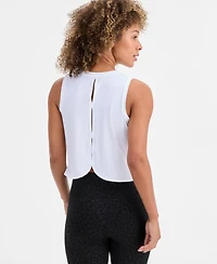 Id Ideology Women's Crewneck Back-Slit Knit Tank Top, Macy's Exclusive