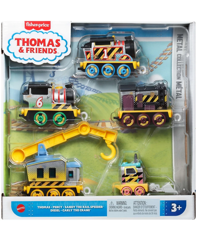 Thomas & Friends Construction Crew 5-Piece Diecast Metal Toy Train and Vehicle Set