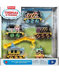 Thomas & Friends Construction Crew 5-Piece Diecast Metal Toy Train and Vehicle Set