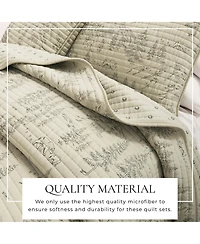 Linery & Co. Lodge Printed Microfiber Quilt Set with Shams