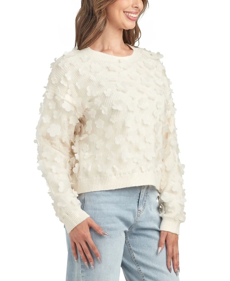 Bcx Juniors' Cropped Long Sleeve Sweater