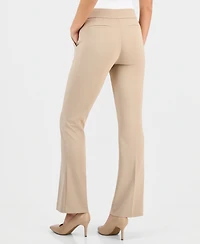 Ak Anne Klein Plus Mid-Rise Pull-On Straight Pants