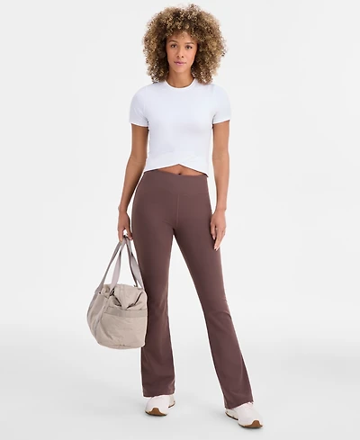 Id Ideology Women's Studio High Rise Flare Leggings Tall, Macy's Exclusive