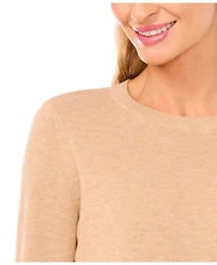 CeCe Women's Lace Hem Long Sleeves Sweater