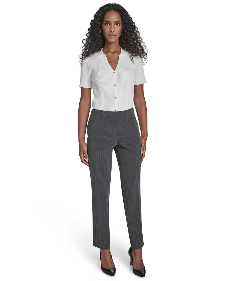 Calvin Klein Petite Pinstripe Highline Pants