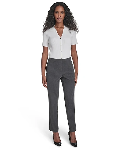 Calvin Klein Petite Pinstripe Highline Pants