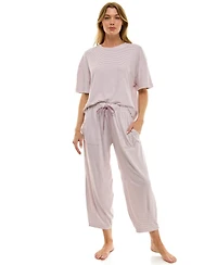 Roudelain Women's Boxy T-Shirt and Barrel Leg Pants Set