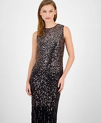 Anne Klein Women's Sequin Sleeveless Midi Sheath Dress