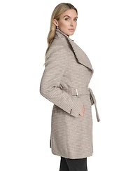 Calvin Klein Women's Asymmetrical Belted Wrap Coat