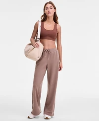 Id Ideology Women's Ribbed Knit Wide Leg Pants, Macy's Exclusive