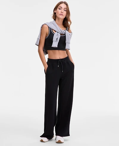 Id Ideology Women's Ribbed Knit Wide Leg Pants, Macy's Exclusive