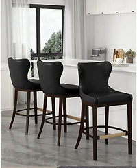 Manhattan Comfort Blair 43.9" Leatherette Upholstered Barstool