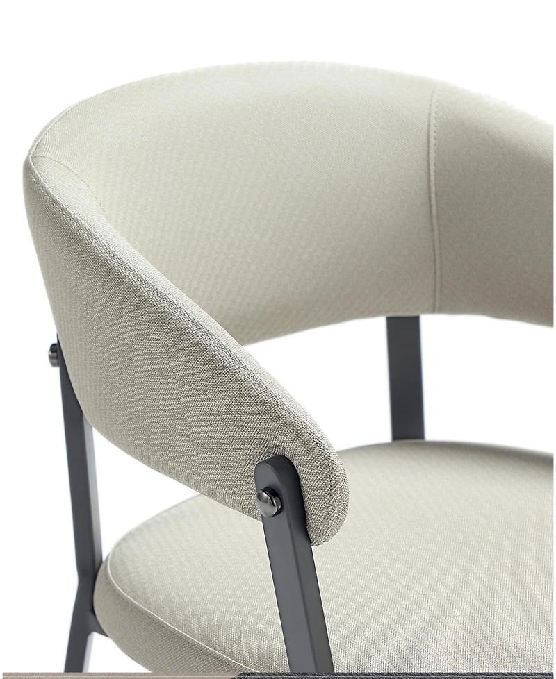 Manhattan Comfort Belle Textured 22.9" Leatherette Upholstered Dining Chair