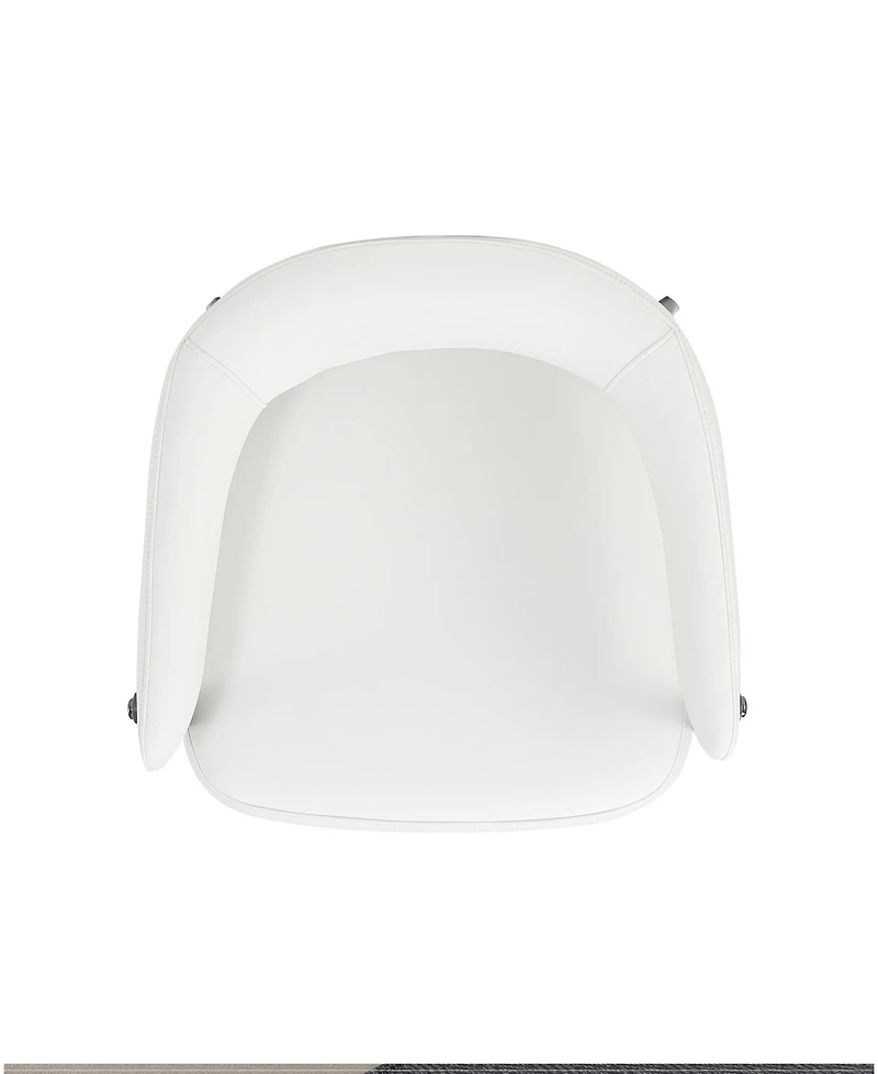 Manhattan Comfort Belle Textured 22.9" Leatherette Upholstered Dining Chair