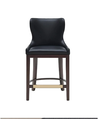 Manhattan Comfort Blair 40.9" Leatherette Upholstered Counter Stool