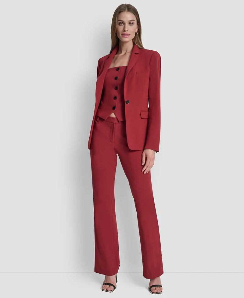 Dkny Petite One-Button Long Sleeve Jacket