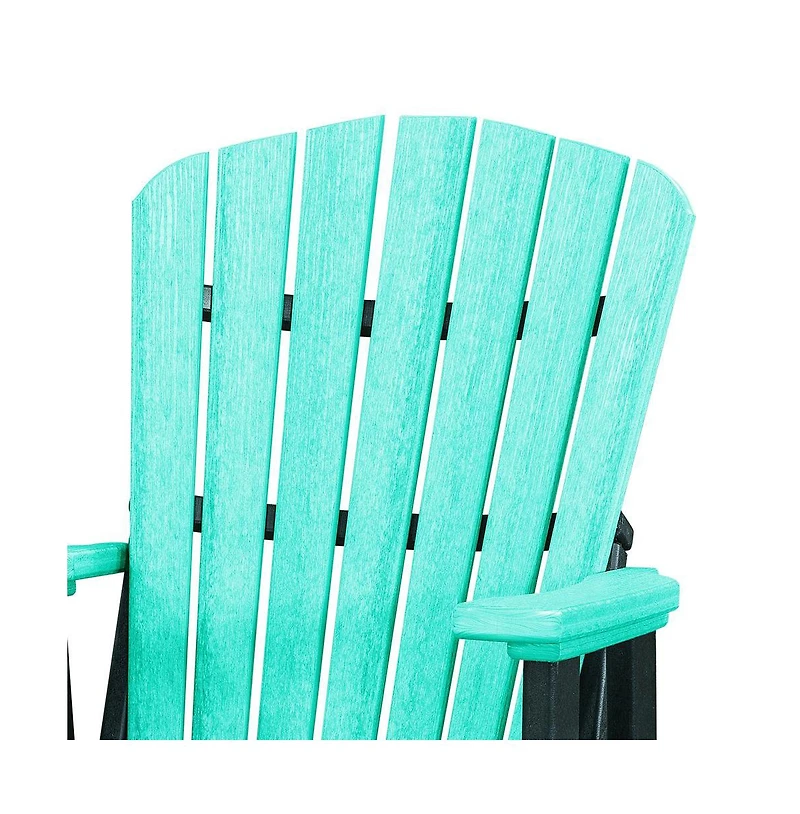 American Furniture Classics Double Glider with Center Table in Aruba Blue and Black