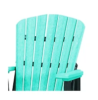 American Furniture Classics Double Glider with Center Table in Aruba Blue and Black